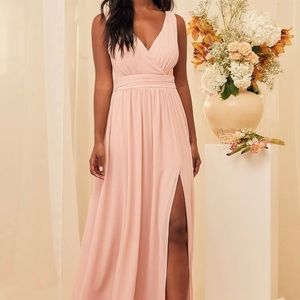 Lulus size M thoughts of hue maxi dress - blush colour